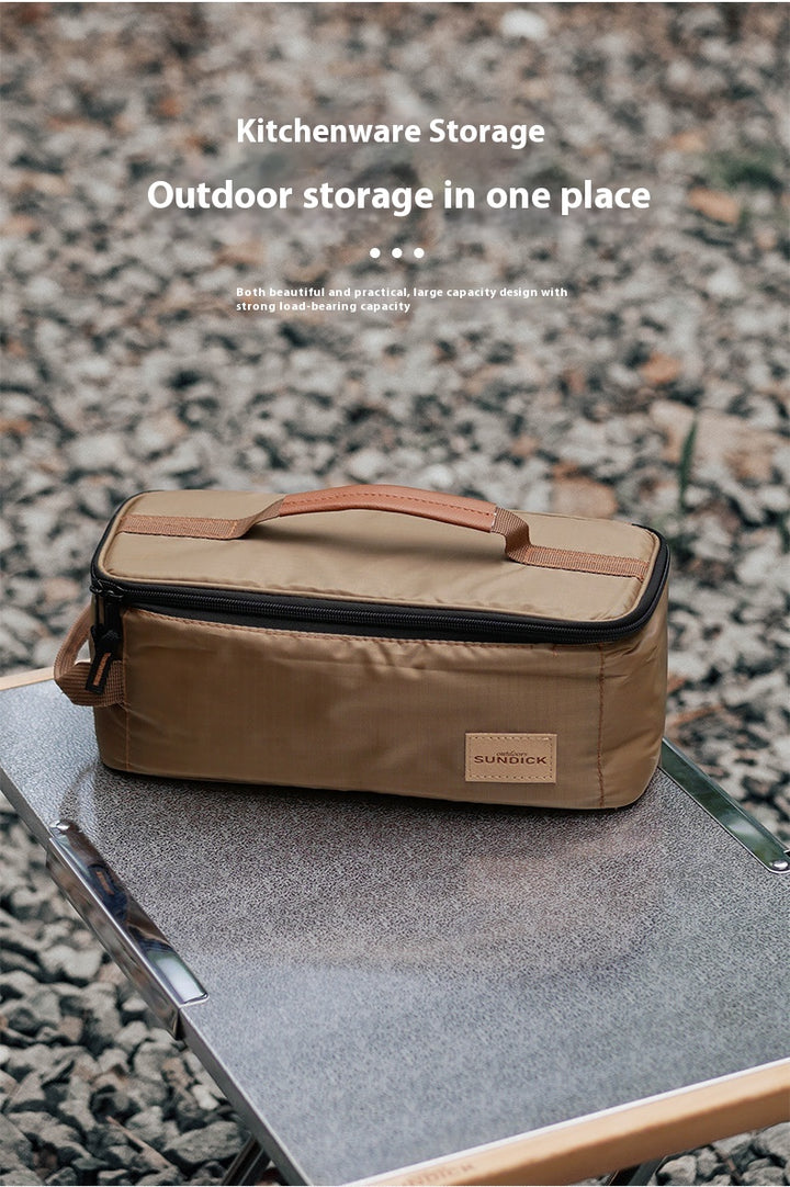 Outdoor picnic storage bag - portable gas tank stove storage bag - multi-function handheld equipment storage bag