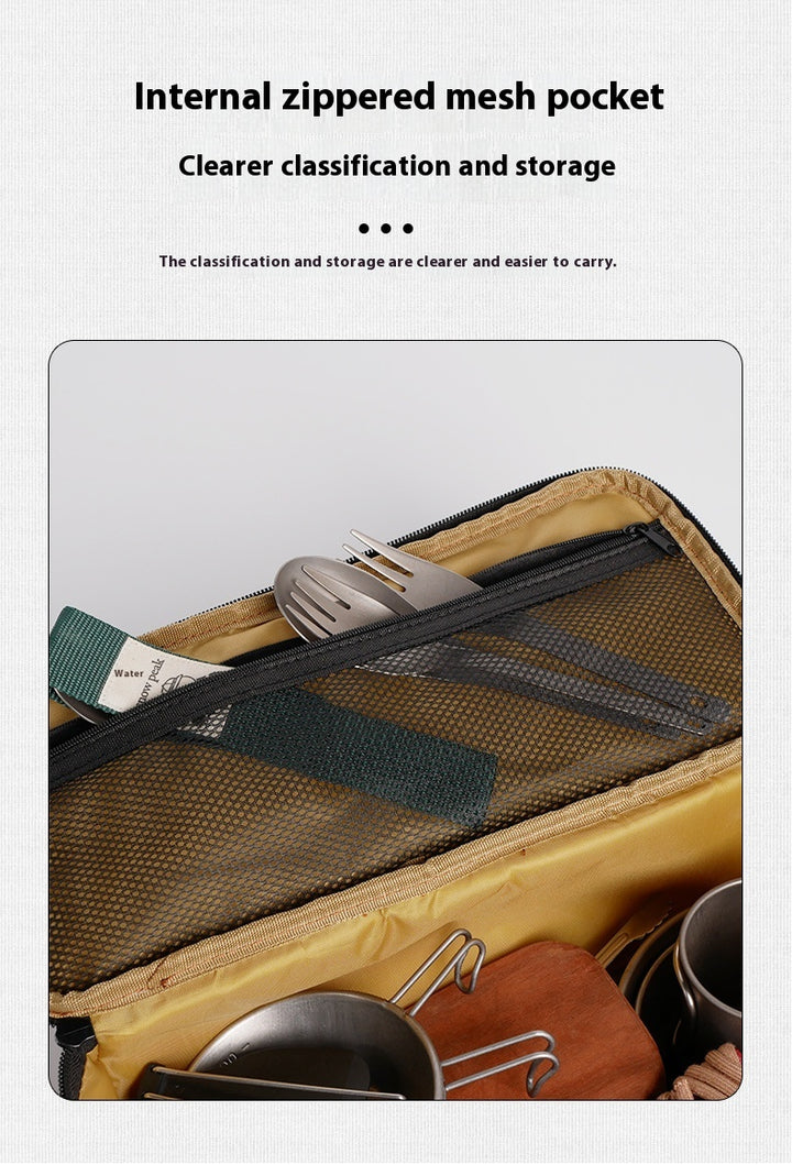 Outdoor picnic storage bag - portable gas tank stove storage bag - multi-function handheld equipment storage bag
