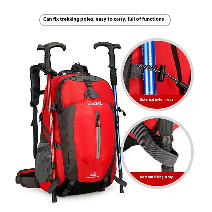multi-functional hiking backpack for outdoor camping, large capacity travel day pack with waist support, trekking sports backpack form and women