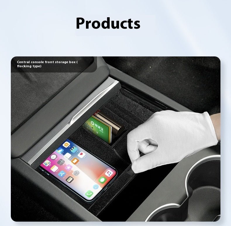 For 2024 and later upgraded Tesla Model 3/Y center console storage tray armrest box - custom interior accessories, suitable for 2024 and later - Modxgear
