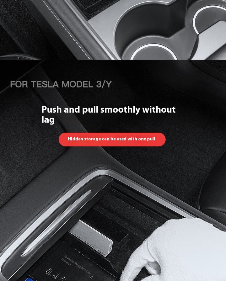 For 2024 and later upgraded Tesla Model 3/Y center console storage tray armrest box - custom interior accessories, suitable for 2024 and later - Modxgear