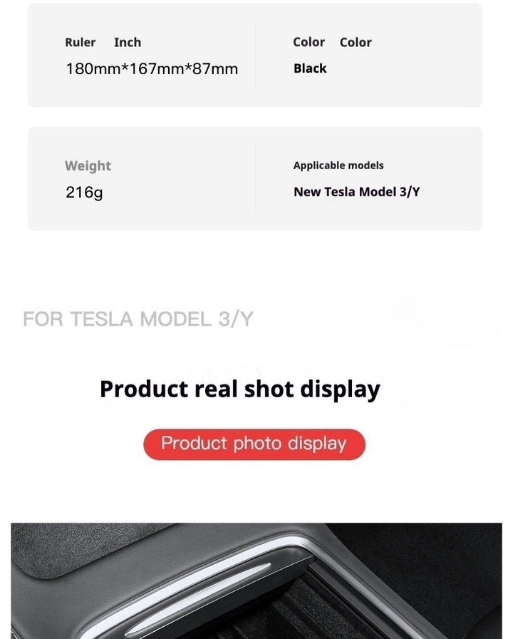 For 2024 and later upgraded Tesla Model 3/Y center console storage tray armrest box - custom interior accessories, suitable for 2024 and later - Modxgear