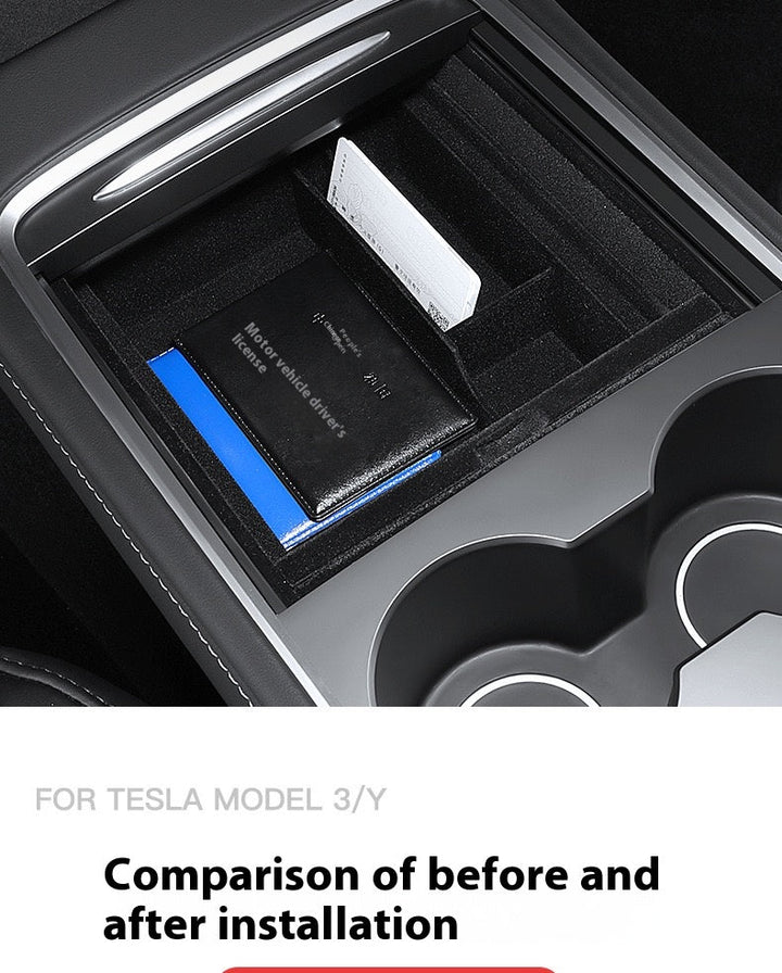 For 2024 and later upgraded Tesla Model 3/Y center console storage tray armrest box - custom interior accessories, suitable for 2024 and later - Modxgear