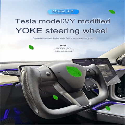 Original Custom Carbon Fiber Material, Custom Tesla Yoke Wheel for Model S、X、3、Y - Modxgear