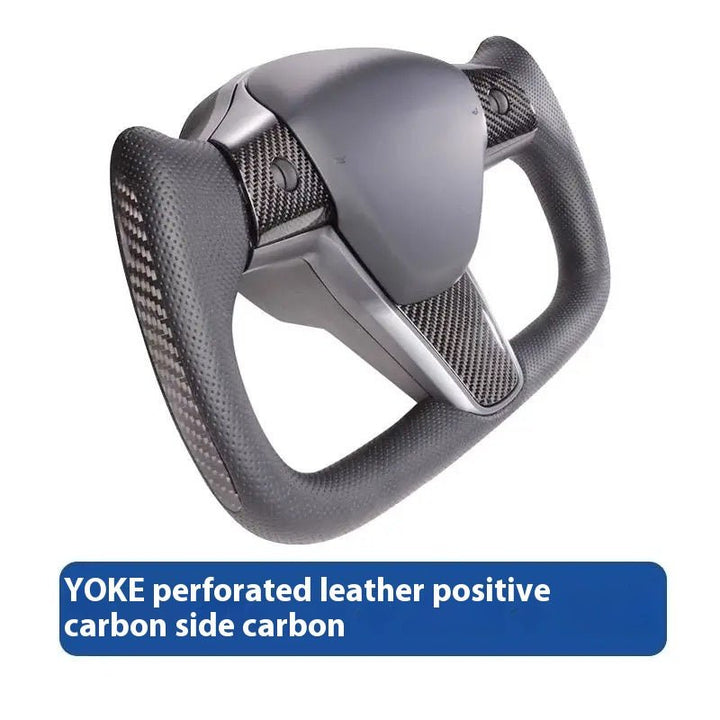 Original Custom Carbon Fiber Material, Custom Tesla Yoke Wheel for Model S、X、3、Y - Modxgear