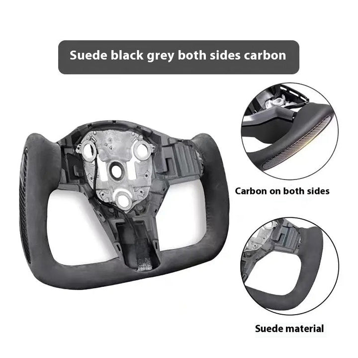 Original Custom Carbon Fiber Material, Custom Tesla Yoke Wheel for Model S、X、3、Y - Modxgear