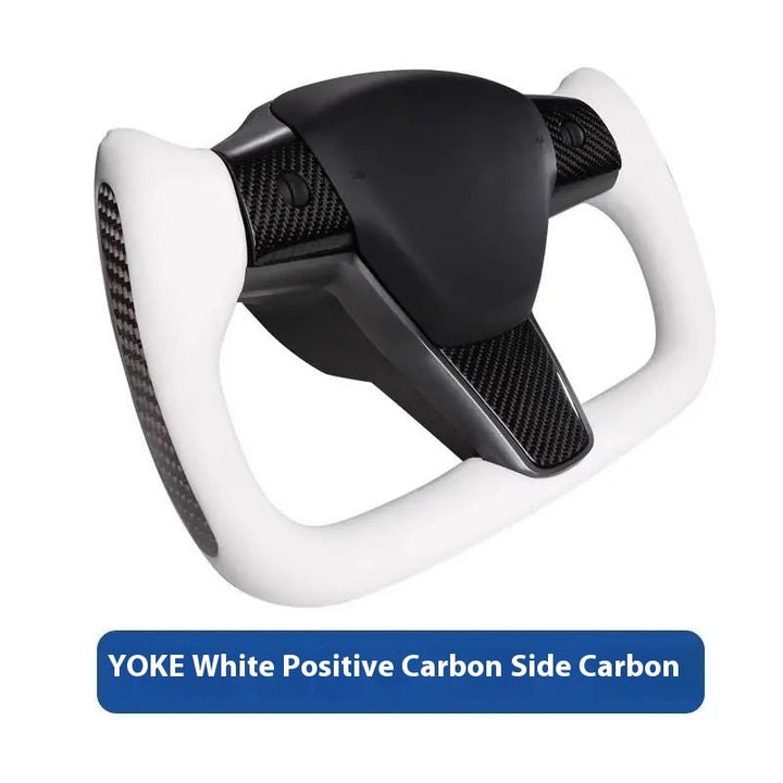 Original Custom Carbon Fiber Material, Custom Tesla Yoke Wheel for Model S、X、3、Y - Modxgear