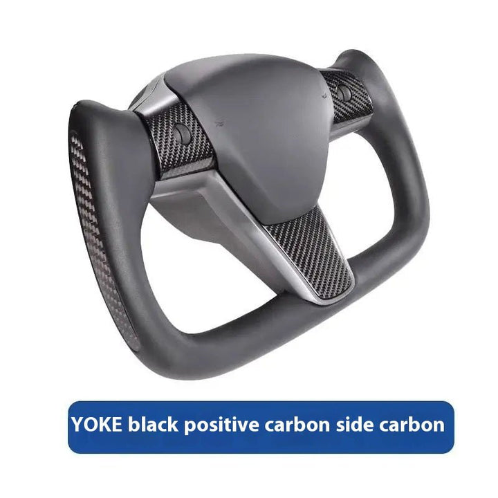 Original Custom Carbon Fiber Material, Custom Tesla Yoke Wheel for Model S、X、3、Y - Modxgear