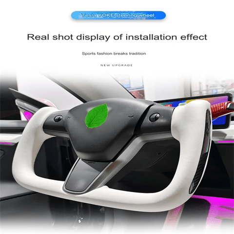 Original Custom Carbon Fiber Material, Custom Tesla Yoke Wheel for Model S、X、3、Y - Modxgear