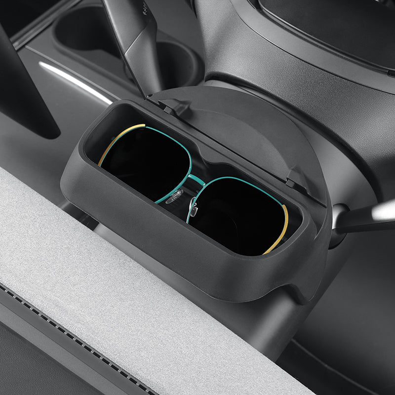 Silicone Steering Wheel Glasses Case for Tesla Model 3/Y – Soft, Non - Slip, Dashboard Mounted Eyeglass Holder - Modxgear