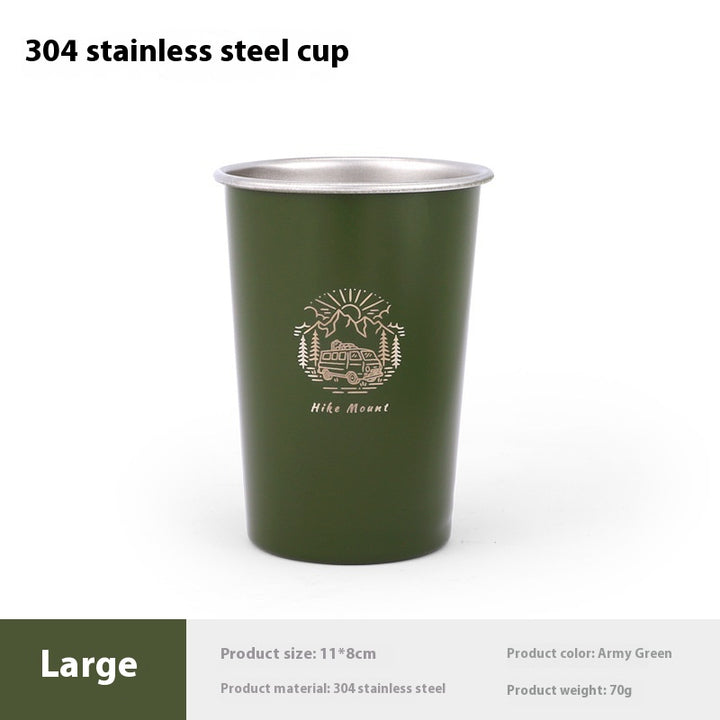 350 ML Stainless Steel Camping Mug - Portable Coffee Mug for Outdoor, Beer, Tea, Travel and Hiking