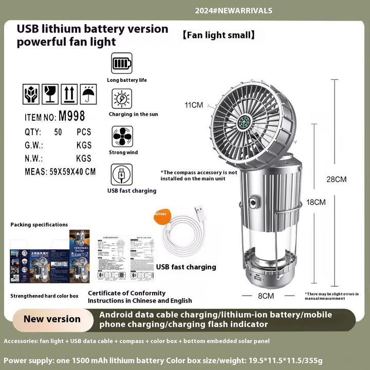 Versatile outdoor solar camping light