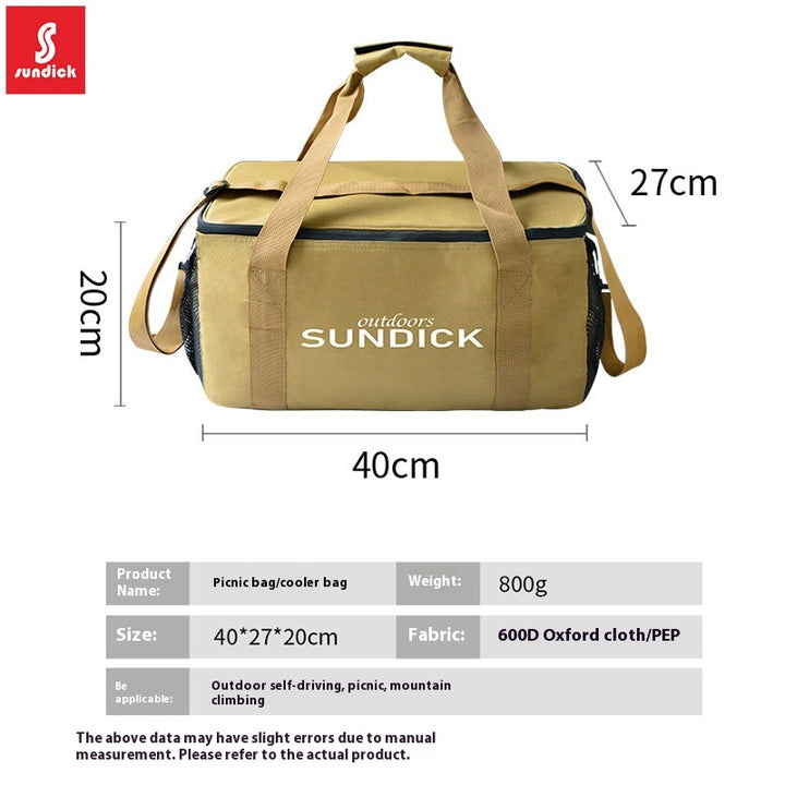 Outdoor camping cookware storage bag - large capacity picnic storage bag, can store pots, gas tanks, tableware - insulated, shockproof, multi-purpose equipment bag