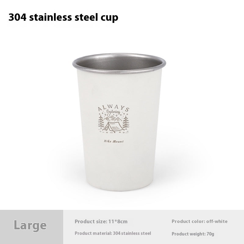 350 ML Stainless Steel Camping Mug - Portable Coffee Mug for Outdoor, Beer, Tea, Travel and Hiking