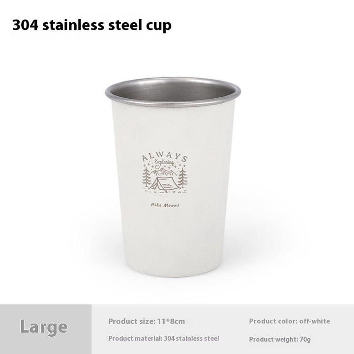 350 ML Stainless Steel Camping Mug - Portable Coffee Mug for Outdoor, Beer, Tea, Travel and Hiking
