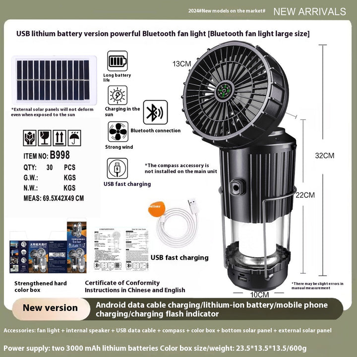 Versatile outdoor solar camping light