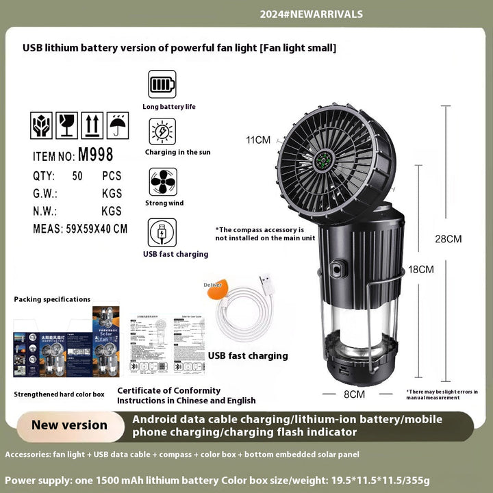 Versatile outdoor solar camping light