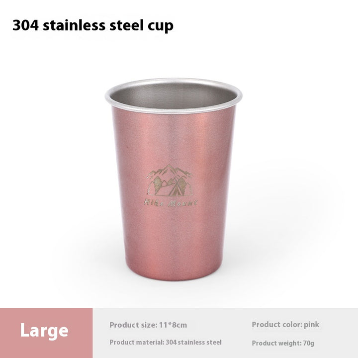 350 ML Stainless Steel Camping Mug - Portable Coffee Mug for Outdoor, Beer, Tea, Travel and Hiking