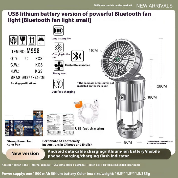 Versatile outdoor solar camping light