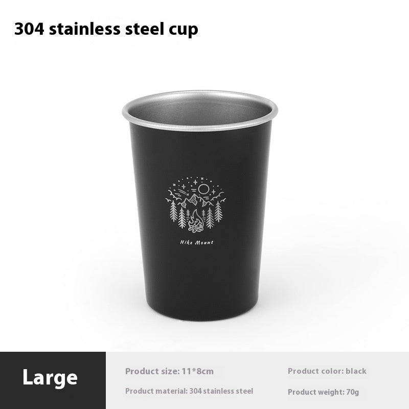 350 ML Stainless Steel Camping Mug - Portable Coffee Mug for Outdoor, Beer, Tea, Travel and Hiking