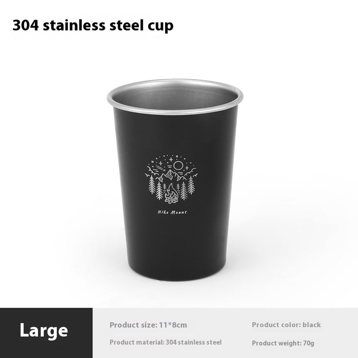 350 ML Stainless Steel Camping Mug - Portable Coffee Mug for Outdoor, Beer, Tea, Travel and Hiking