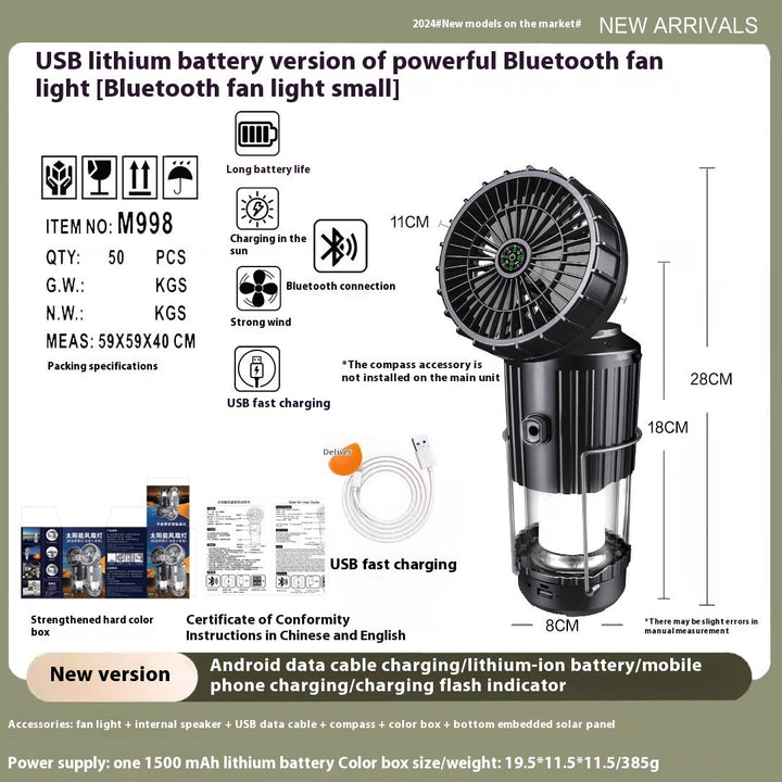 Versatile outdoor solar camping light