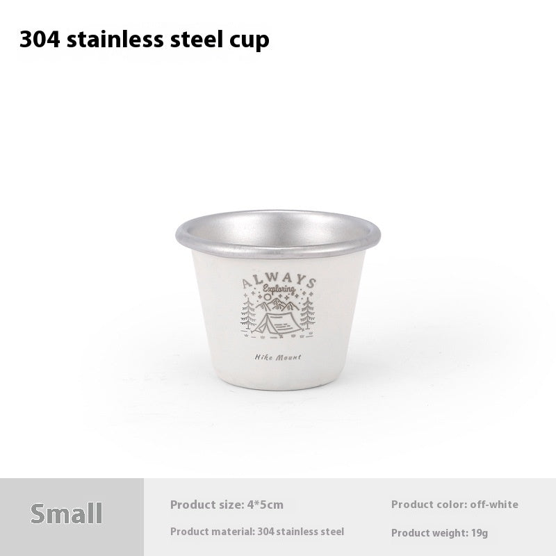 350 ML Stainless Steel Camping Mug - Portable Coffee Mug for Outdoor, Beer, Tea, Travel and Hiking