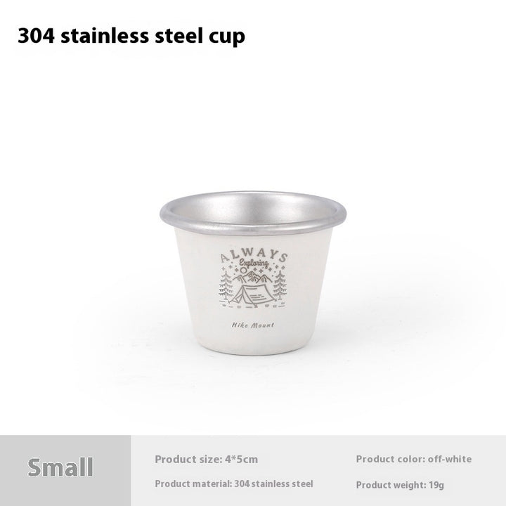 350 ML Stainless Steel Camping Mug - Portable Coffee Mug for Outdoor, Beer, Tea, Travel and Hiking
