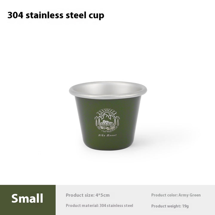 350 ML Stainless Steel Camping Mug - Portable Coffee Mug for Outdoor, Beer, Tea, Travel and Hiking