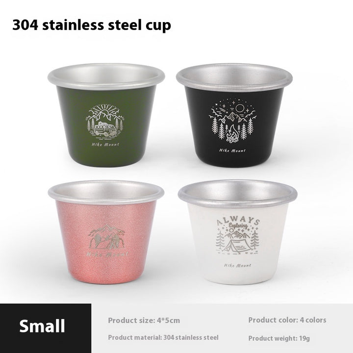 350 ML Stainless Steel Camping Mug - Portable Coffee Mug for Outdoor, Beer, Tea, Travel and Hiking