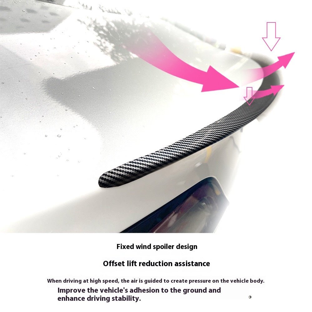 Suitable for Tesla model 3 high performance sports spoiler P version plastic spoiler ABS fixed wind wing - Modxgear
