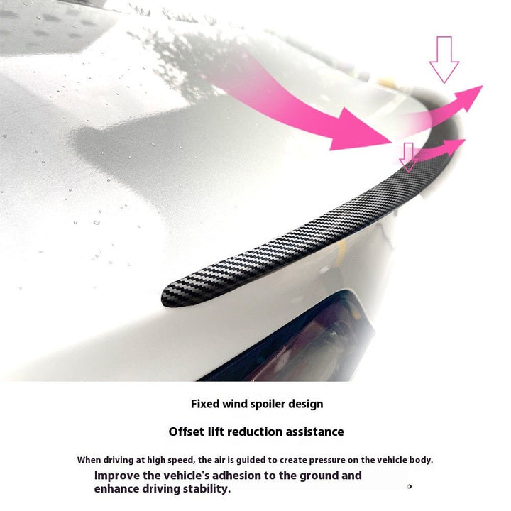 Suitable for Tesla model 3 high performance sports spoiler P version plastic spoiler ABS fixed wind wing - Modxgear