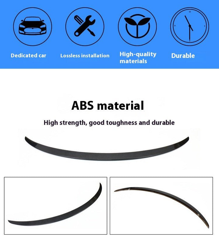 Suitable for Tesla model 3 high performance sports spoiler P version plastic spoiler ABS fixed wind wing - Modxgear