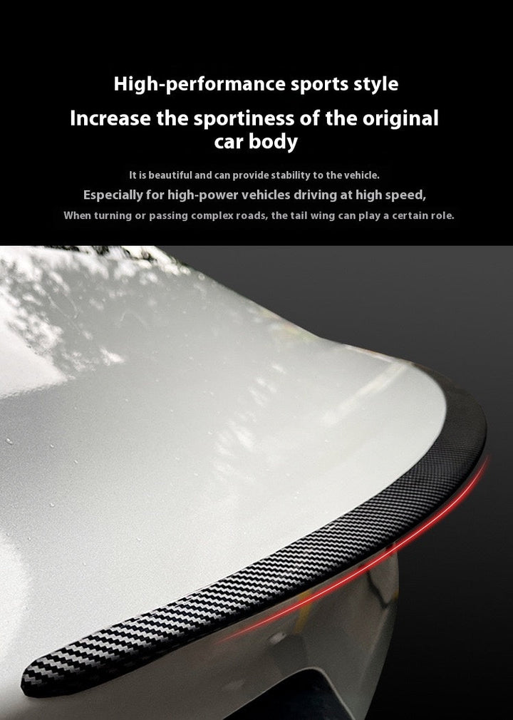 Suitable for Tesla model 3 high performance sports spoiler P version plastic spoiler ABS fixed wind wing - Modxgear