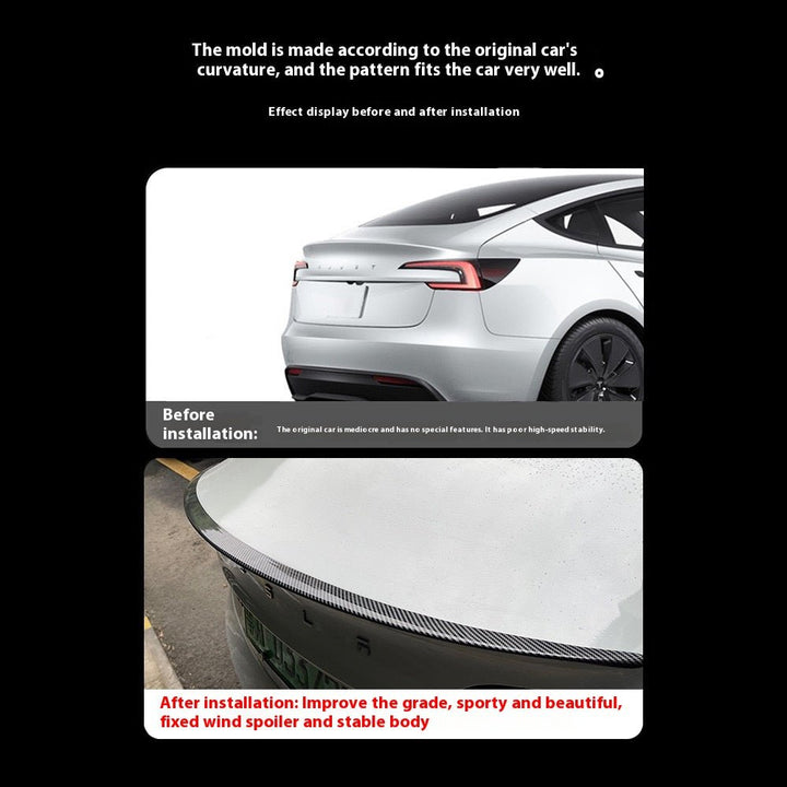 Suitable for Tesla model 3 high performance sports spoiler P version plastic spoiler ABS fixed wind wing - Modxgear