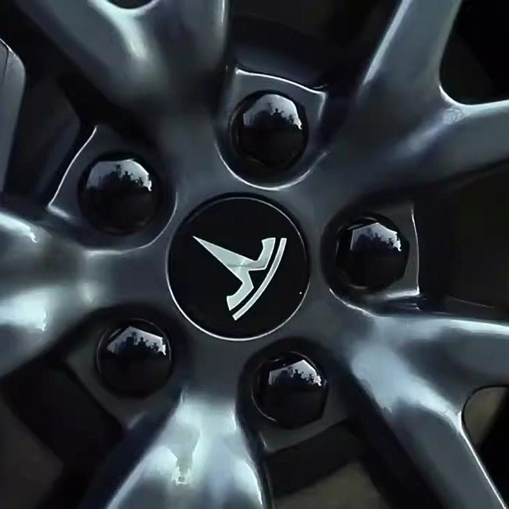 Tesla custom wheel hub center cap - personalized RIM center cover, modified tire dustcover & l UG nuts crew cap set - Modxgear