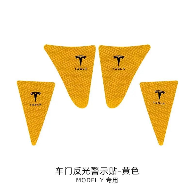Tesla customized Model 3/Y car door reflective warning stickers, a must - have for safety - Modxgear