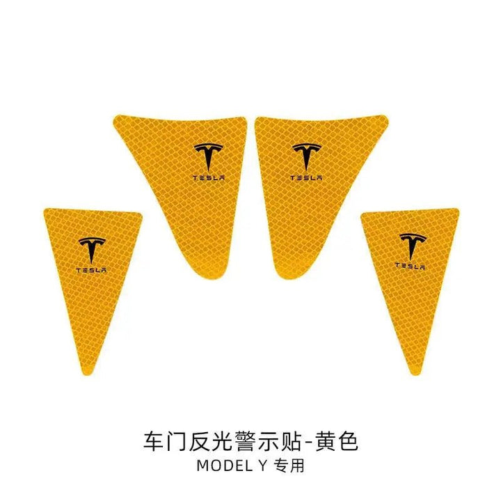 Tesla customized Model 3/Y car door reflective warning stickers, a must - have for safety - Modxgear