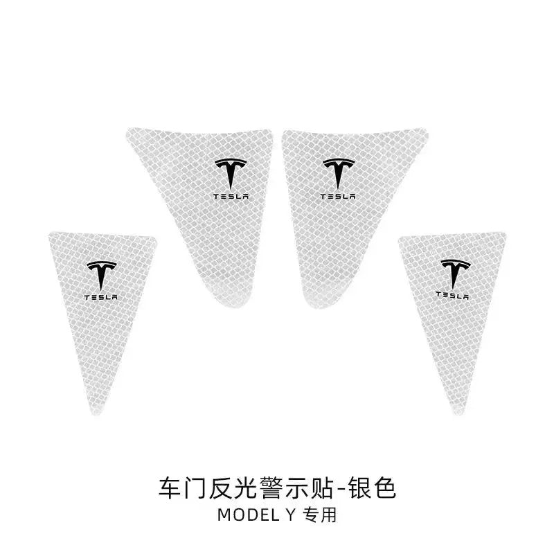 Tesla customized Model 3/Y car door reflective warning stickers, a must - have for safety - Modxgear