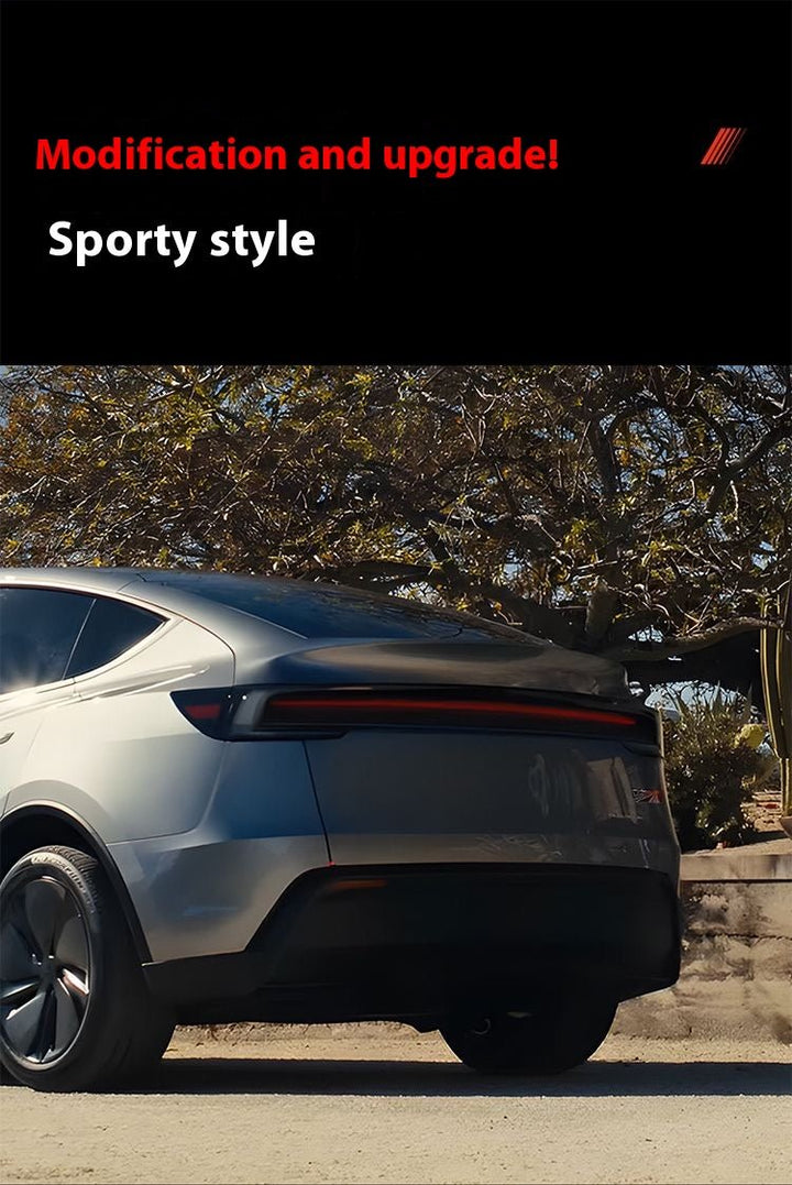 Tesla Model 3/Y rear checkered badge with time tunnel lighting effect - stylish exterior badge accessories - Modxgear