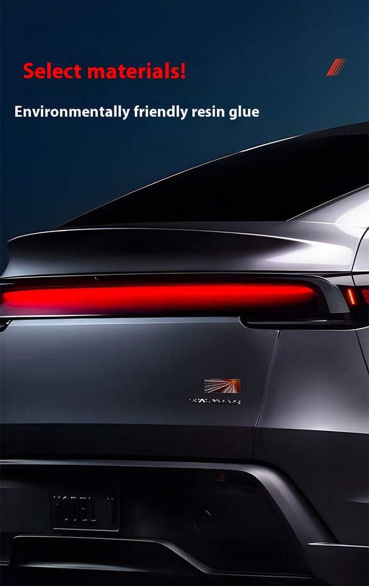 Tesla Model 3/Y rear checkered badge with time tunnel lighting effect - stylish exterior badge accessories - Modxgear