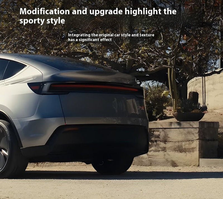 Tesla Model 3/Y rear checkered badge with time tunnel lighting effect - stylish exterior badge accessories - Modxgear