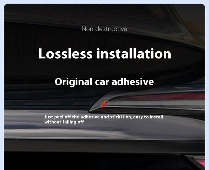 Tesla Model 3/Y rear checkered badge with time tunnel lighting effect - stylish exterior badge accessories - Modxgear