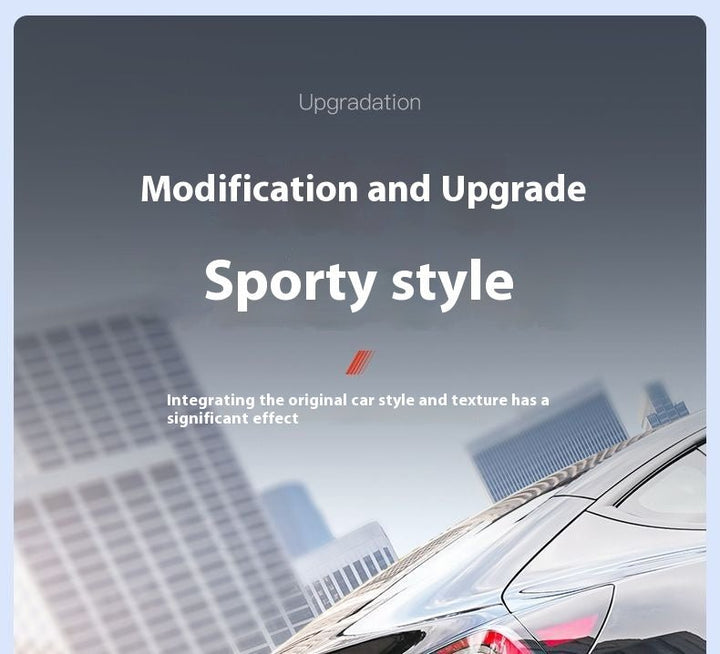 Tesla Model 3/Y rear checkered badge with time tunnel lighting effect - stylish exterior badge accessories - Modxgear