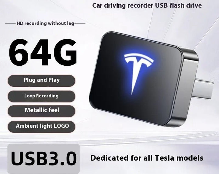 Tesla Model Y Dash Cam USB Flash Drive - Compatible with S Entry Model, 3.0 High Speed USB for H D Video Recording and Secure Storage - Modxgear