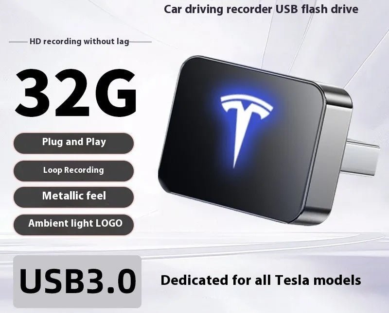 Tesla Model Y Dash Cam USB Flash Drive - Compatible with S Entry Model, 3.0 High Speed USB for H D Video Recording and Secure Storage - Modxgear