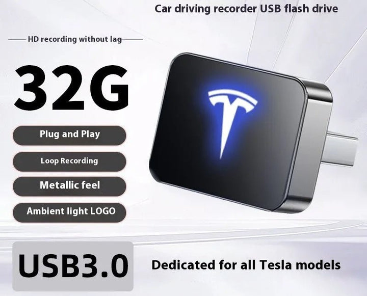 Tesla Model Y Dash Cam USB Flash Drive - Compatible with S Entry Model, 3.0 High Speed USB for H D Video Recording and Secure Storage - Modxgear