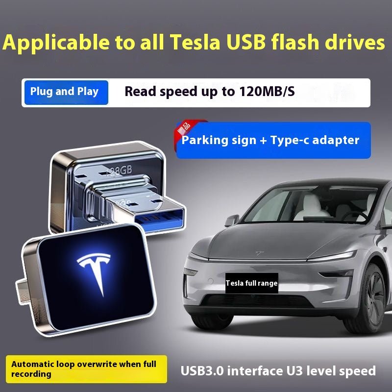 Tesla Model Y Dash Cam USB Flash Drive - Compatible with S Entry Model, 3.0 High Speed USB for H D Video Recording and Secure Storage - Modxgear