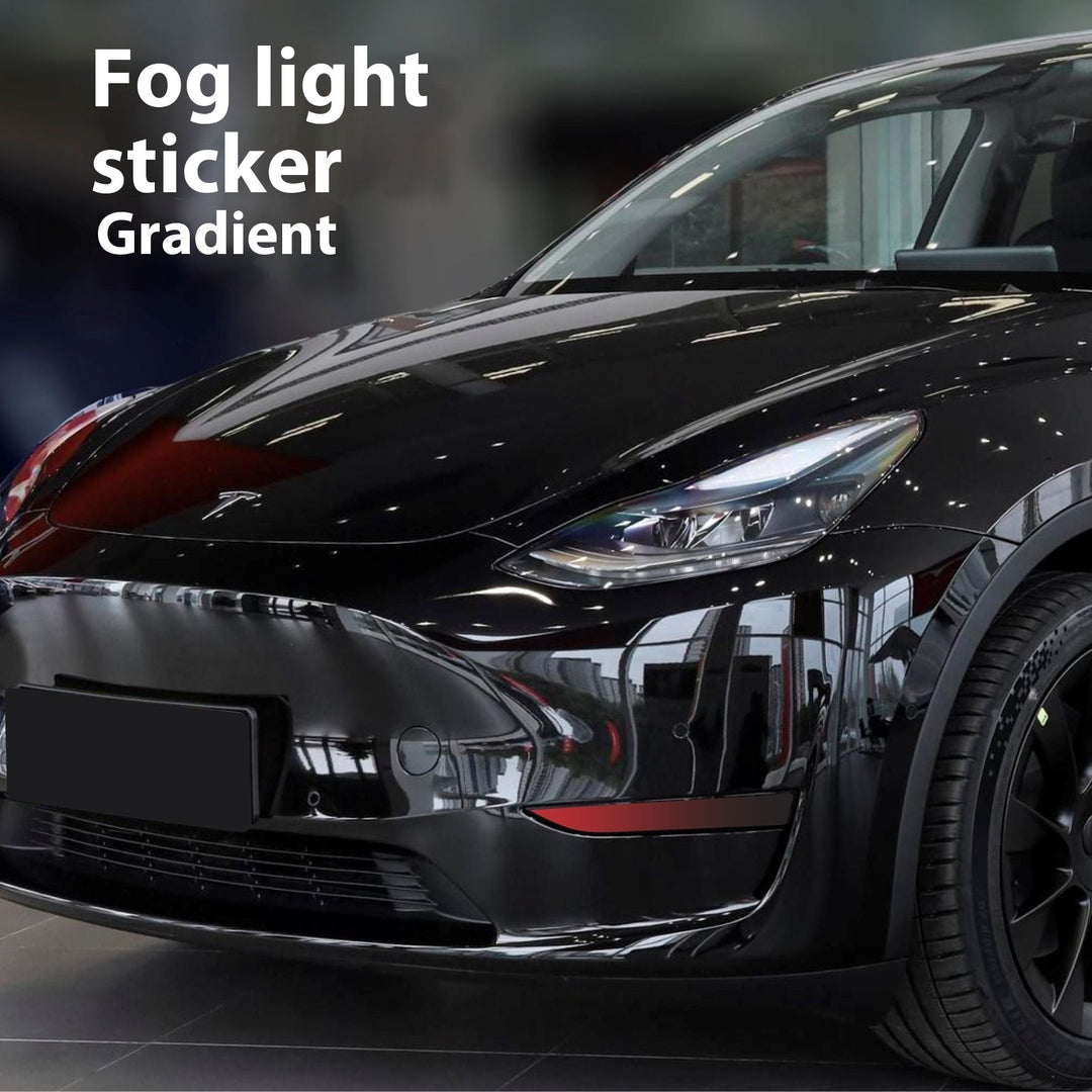 Tesla Model Y Gradient Fog Lamp Sticker - Body Decorative Film & Fog Lamp Cover Decal - Modxgear