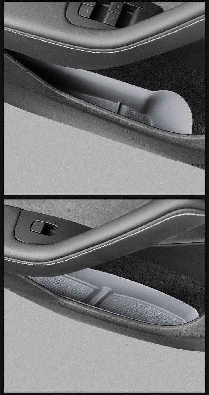 Tesla's new Model 3/Y/X/S door storage box full TPE door slot storage box accessories - Modxgear
